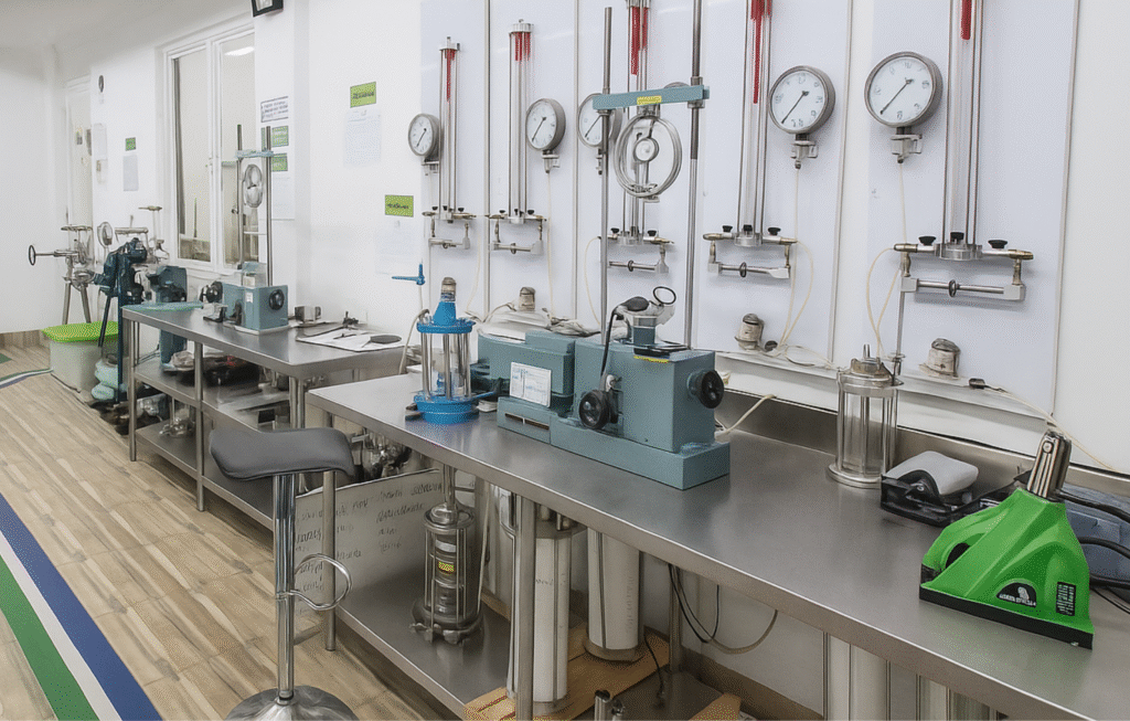 Berbagai alat uji laboratorium geoteknik untuk analisis tanah