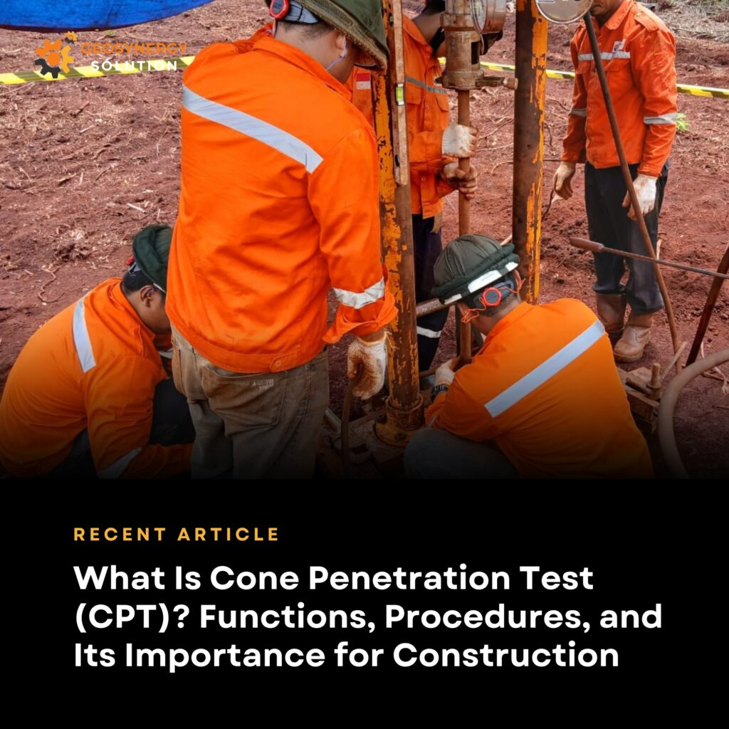 Cone Penetration Test (CPT) rig in action during geotechnical soil investigation