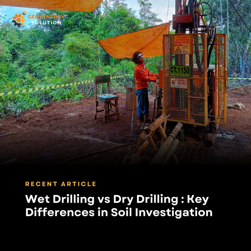 Wet drilling method for soil investigation