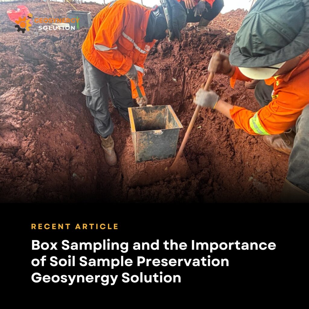Box sampling soil sample preservation for geotechnical testing