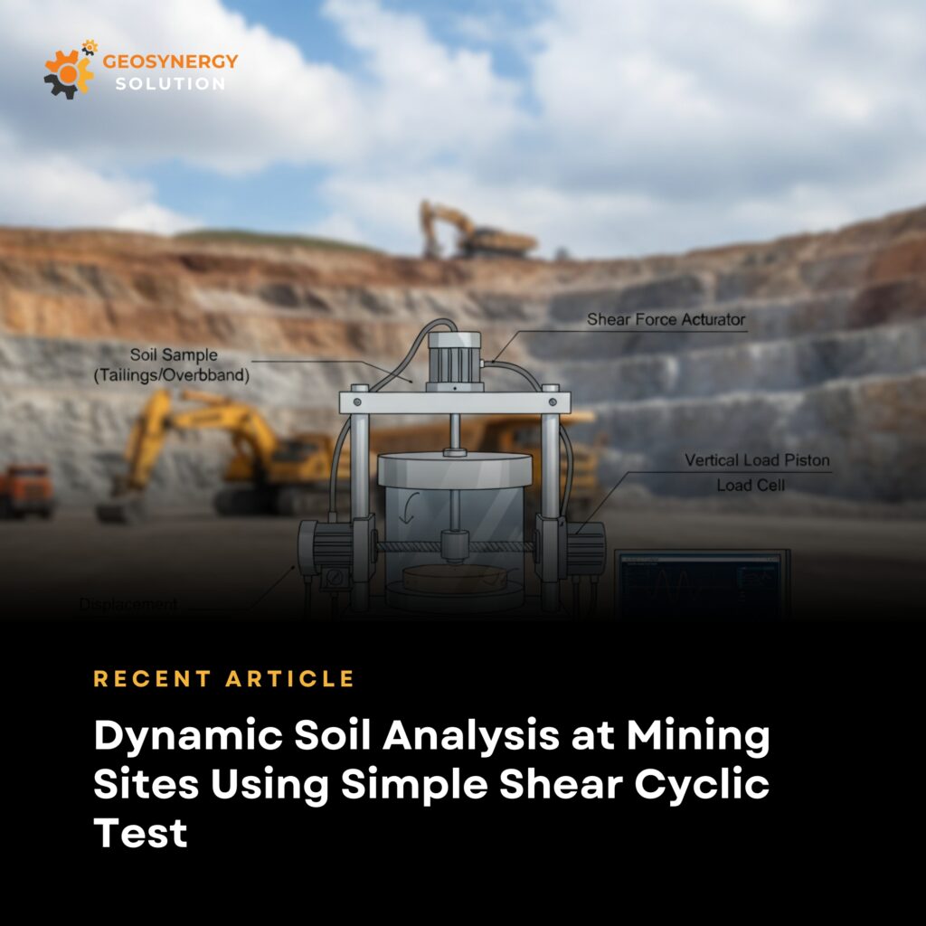 Dynamic soil analysis at mining sites using simple shear cyclic test