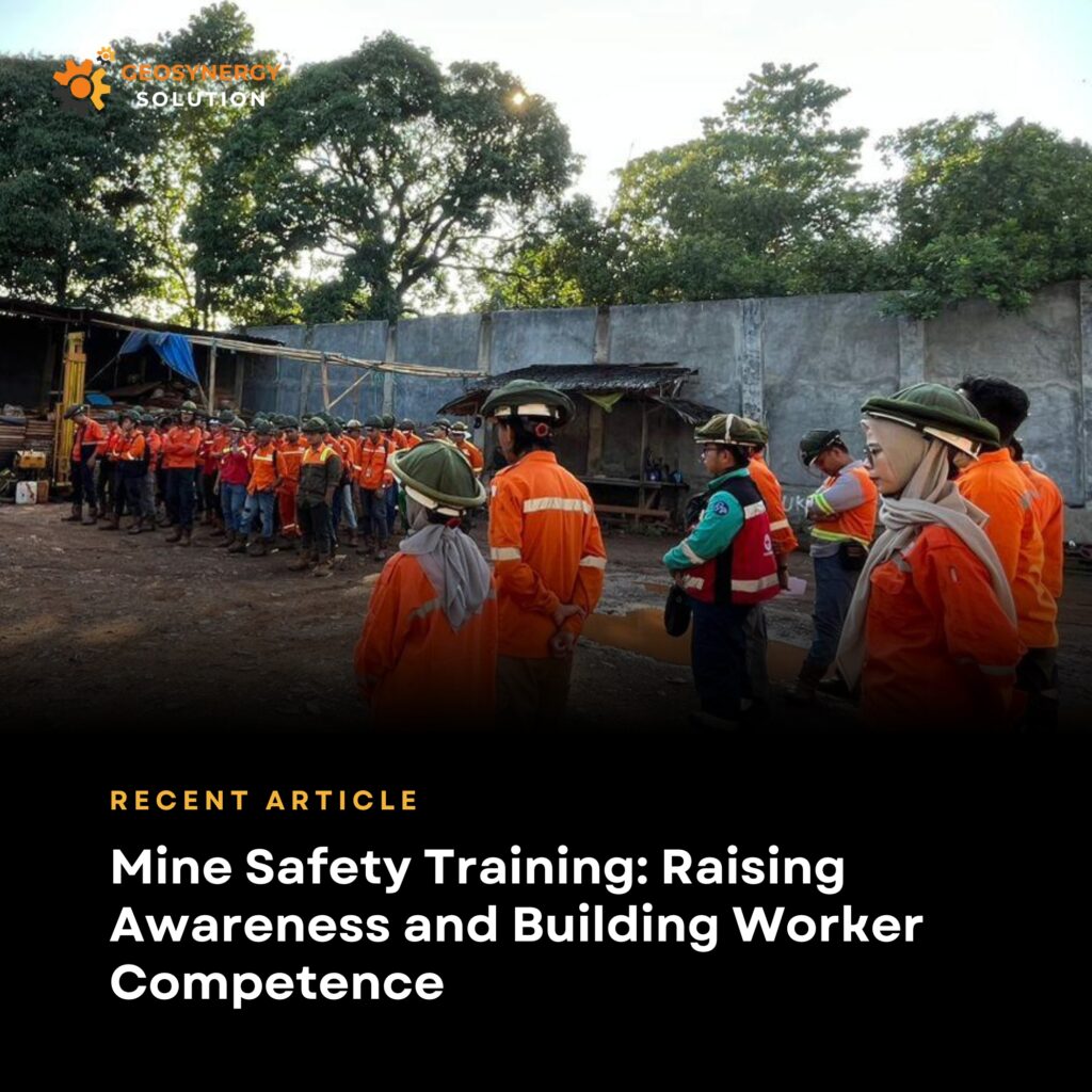 Mine workers attending K3 safety training to enhance awareness and competence