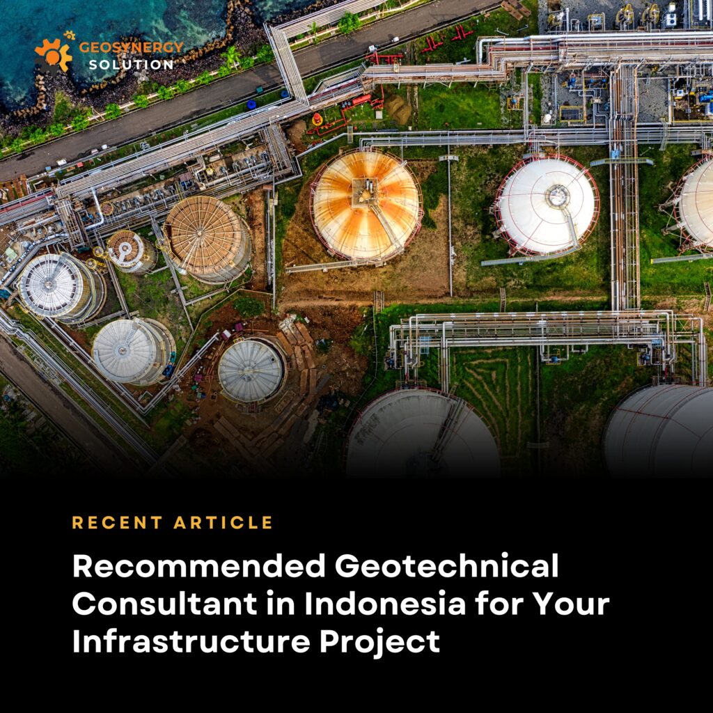 Geotechnical consultant in Indonesia conducting soil investigation