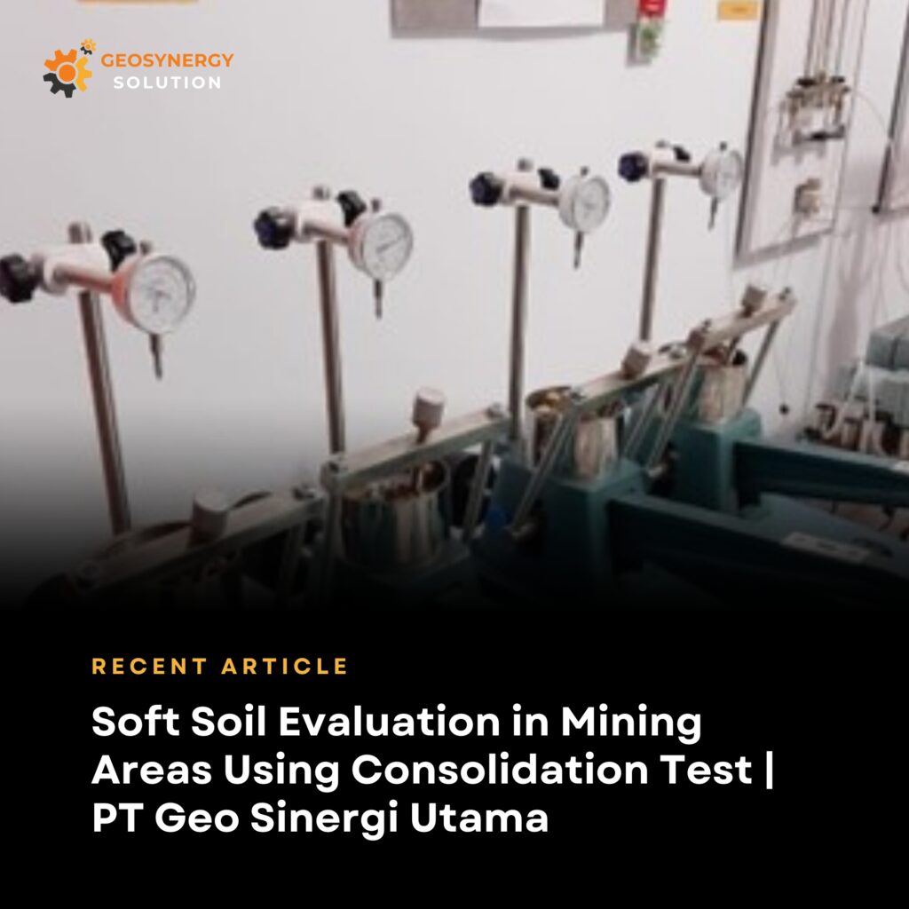 Consolidation test equipment used for soft soil evaluation in mining areas.