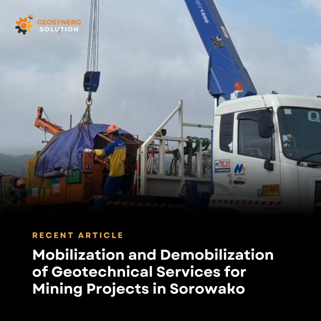 Geotechnical equipment mobilization for mining project in Sorowako