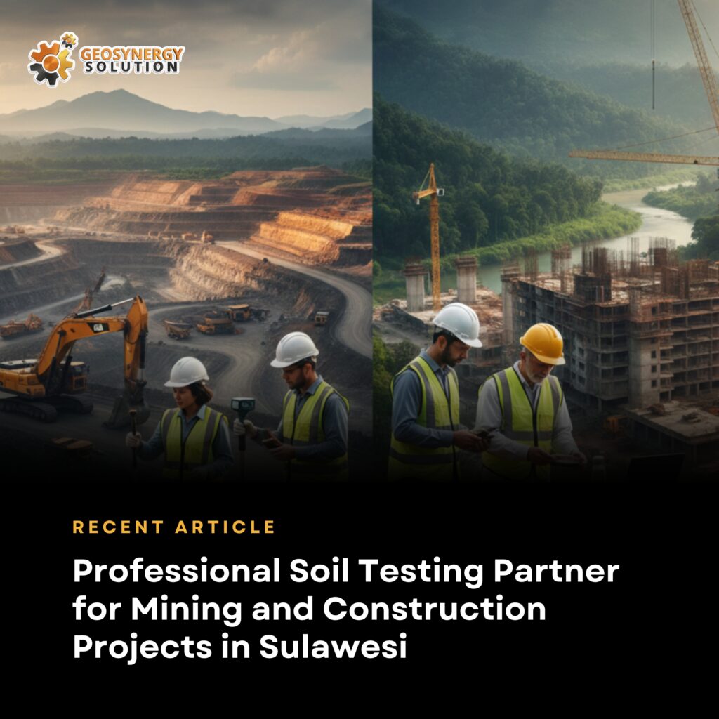 Professional soil testing laboratory supporting mining and construction projects in Sulawesi